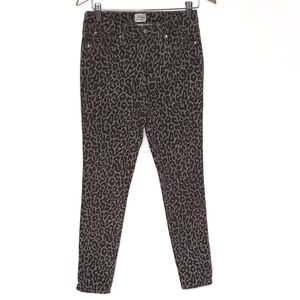 J.Crew 10" High Rise Toothpick Leopard Print Jeans